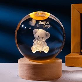 3D Smile Day Crystal Ball Night Lamp, Solar System Smile Crystal Ball Night Light