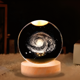 Gokul Enterprise 3D Galaxy Crystal Ball Night Lamp