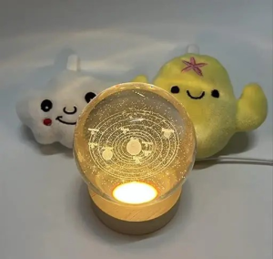 3D Galaxy Crystal Ball Night Lamp