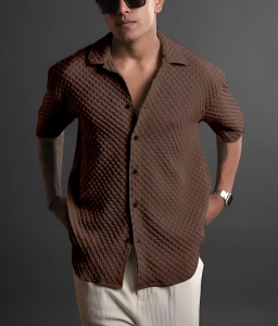 Casual Knit Shirt for Mens Stylish Half Sleeve Mens Shirts