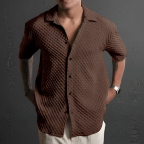 Casual Knit Shirt for Mens Stylish Half Sleeve Mens Shirts
